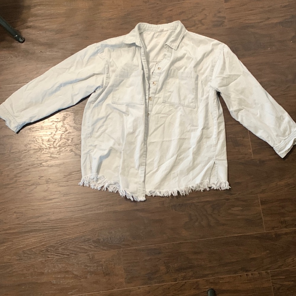 Oversized denim shacket